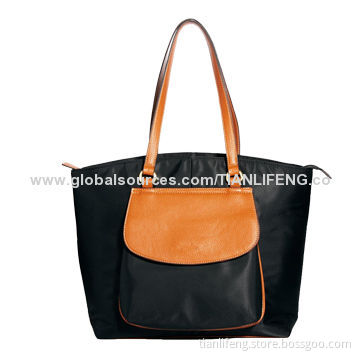 2014 latest beach canvas bag, made of PU leather